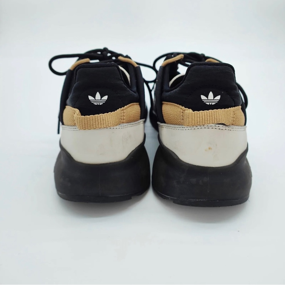 Adidas ZX 2K Boost Pure Black White Beige UK Size 10.5 Running Gym Trainers - Picture 4 of 10